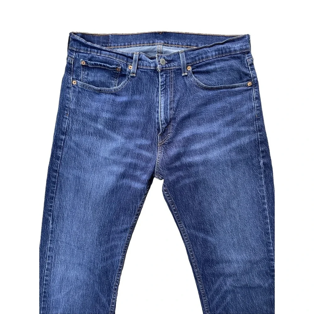 Levi's 505 Men's Jeans 36x34 Regular Fit Blue Denim‎ Stretch Made in Mexico